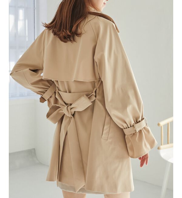 MAJESTICLEGON「ビット付ミディトレンチコート」|トレンチコート|