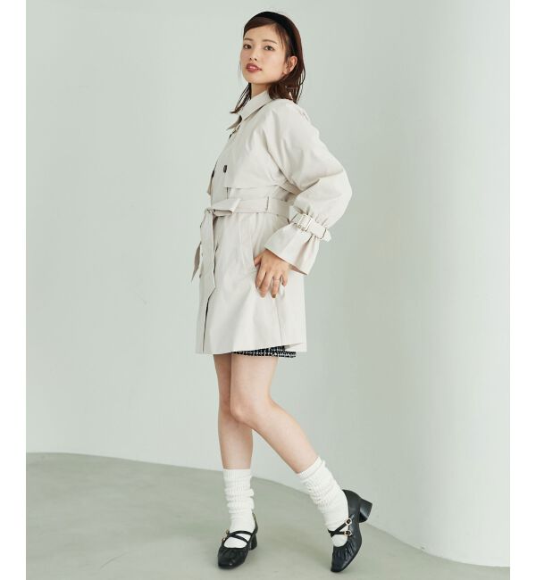 MAJESTICLEGON「ビット付ミディトレンチコート」|トレンチコート|