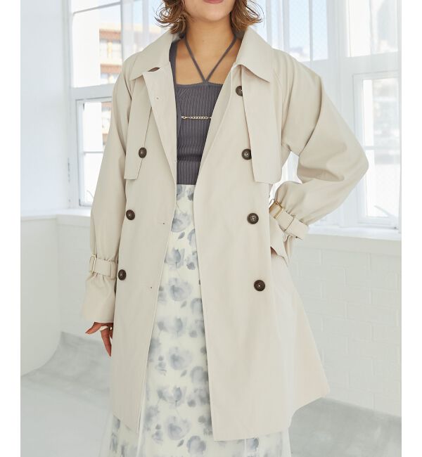 MAJESTICLEGON「ビット付ミディトレンチコート」|トレンチコート|