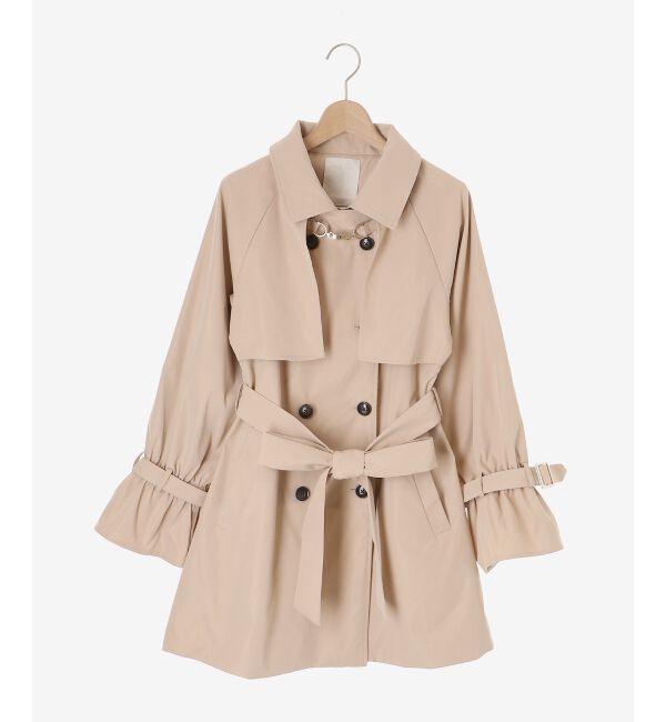 MAJESTICLEGON「ビット付ミディトレンチコート」|トレンチコート|
