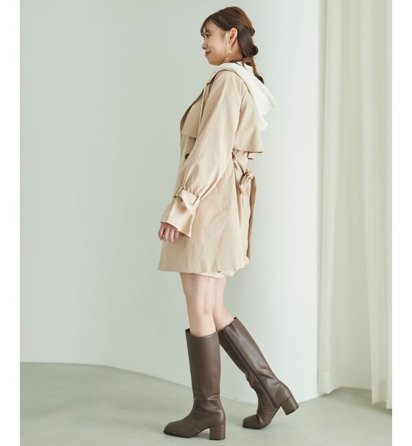 MAJESTICLEGON「ビット付ミディトレンチコート」|トレンチコート|