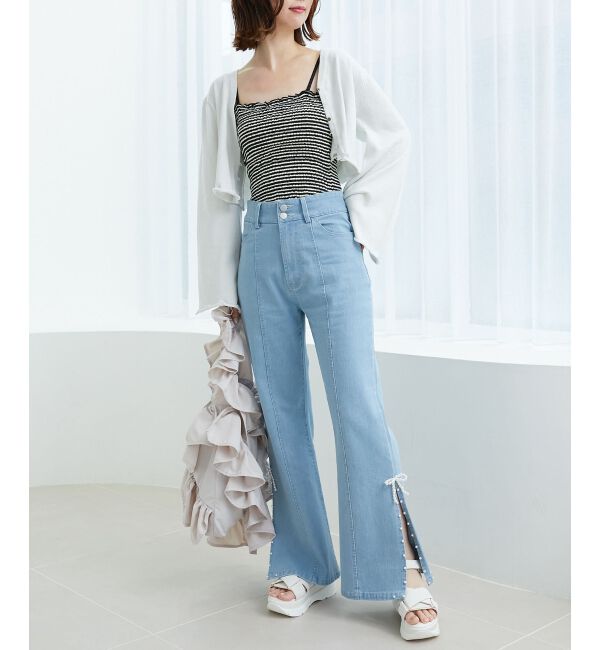 MAJESTICLEGON「レディラメニットカーデ」|カーディガン|