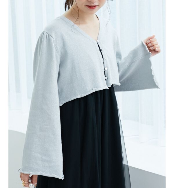 MAJESTICLEGON「レディラメニットカーデ」|カーディガン|