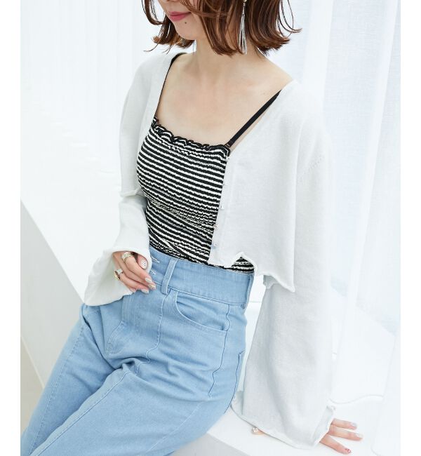 MAJESTICLEGON「レディラメニットカーデ」|カーディガン|