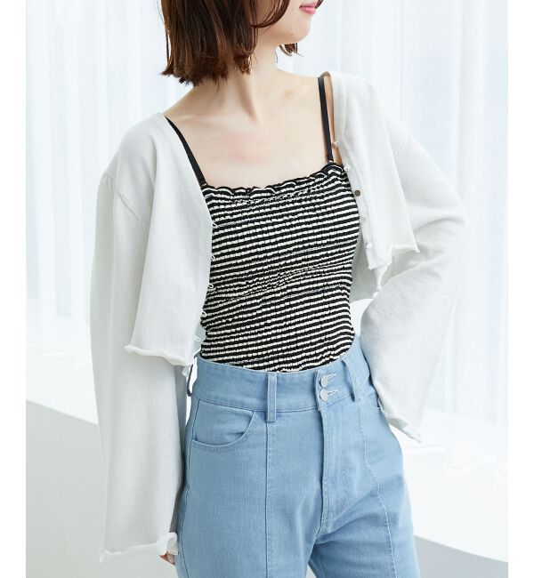 MAJESTICLEGON「レディラメニットカーデ」|カーディガン|