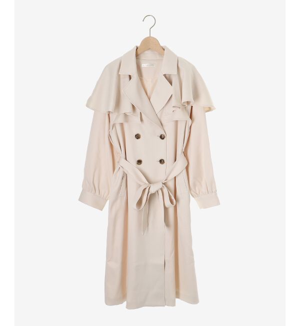 MAJESTICLEGON「ドレープフリルトレンチコート」|トレンチコート|