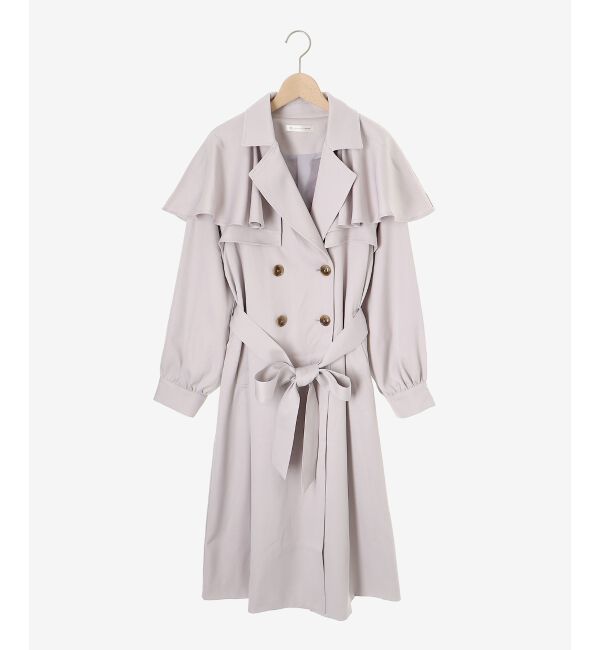 MAJESTICLEGON「ドレープフリルトレンチコート」|トレンチコート|