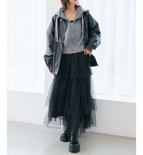  「ヴィンテージライク合皮ブルゾン」|ブルゾン・スタジャン|