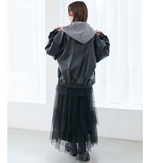  「ヴィンテージライク合皮ブルゾン」|ブルゾン・スタジャン|