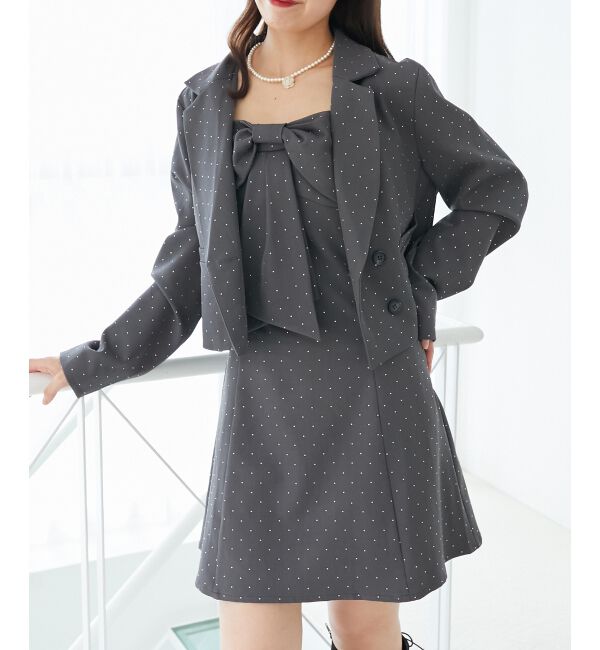  「キラキラビッグリボンミニワンピ」|ワンピース|