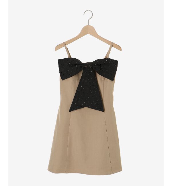  「キラキラビッグリボンミニワンピ」|ワンピース|
