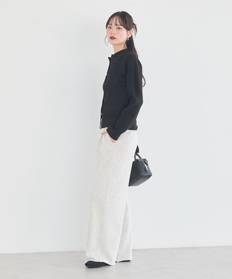 earth music&ecology「襟付きニットアンサンブル」|カーディガン|