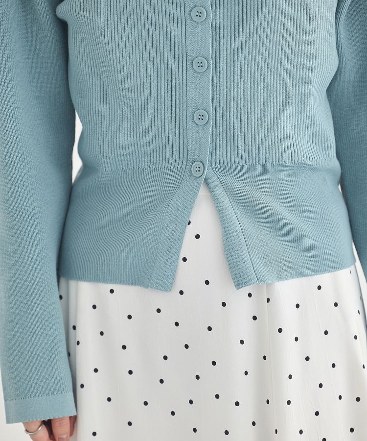 earth music&ecology「襟付きニットアンサンブル」|カーディガン|