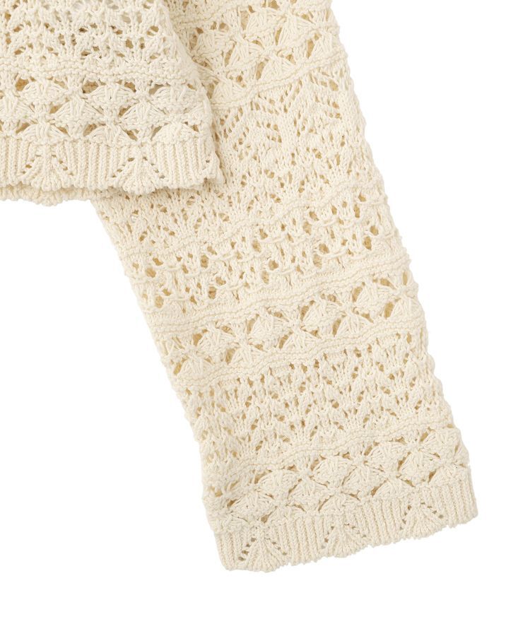 AMERICAN HOLIC「【前後2WAY】レース透かし編みニットカーディガン」|カーディガン|