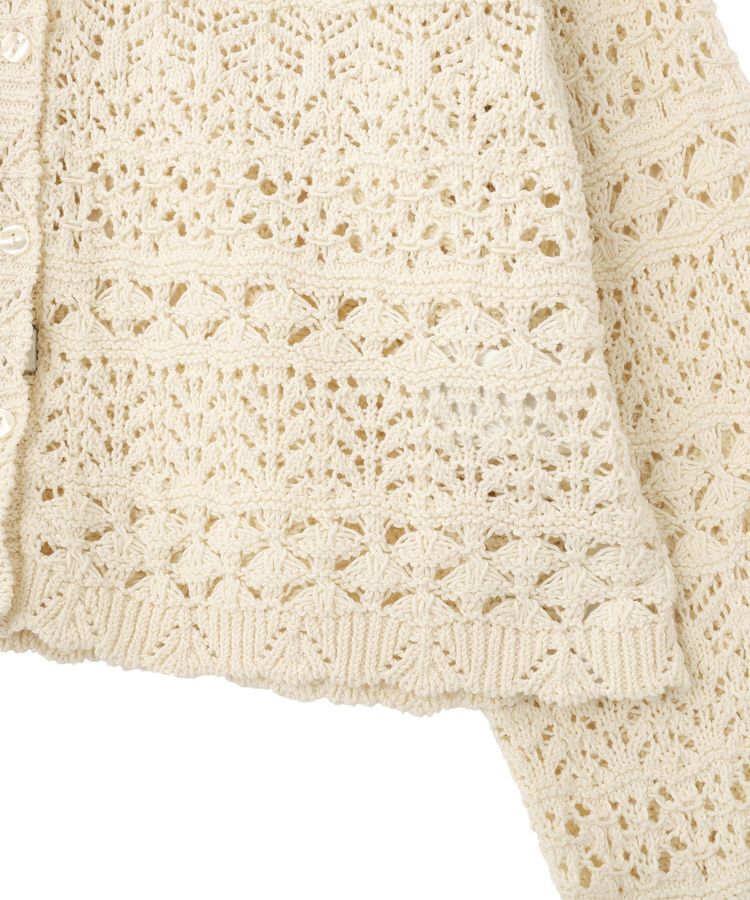 AMERICAN HOLIC「【前後2WAY】レース透かし編みニットカーディガン」|カーディガン|