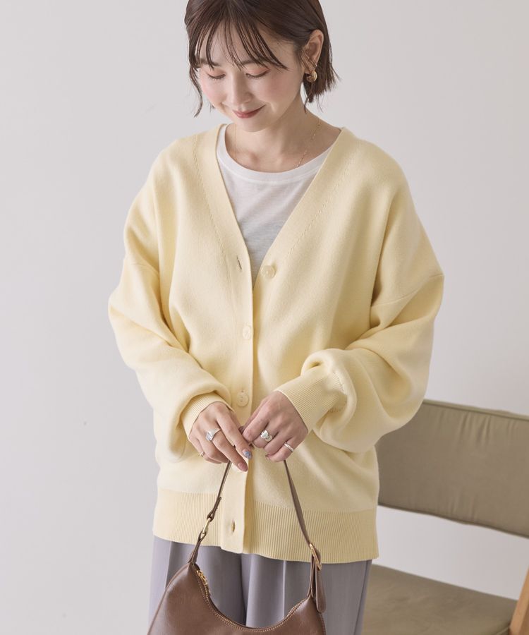 AMERICAN HOLIC「Vネックニットカーディガン」|カーディガン|Yellow