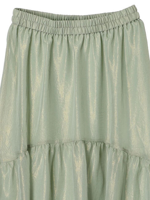 YECCA VECCA「箔プリントシアーギャザースカート」|スカート|