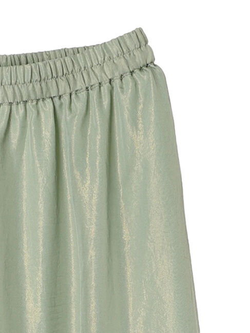 YECCA VECCA「箔プリントシアーギャザースカート」|スカート|