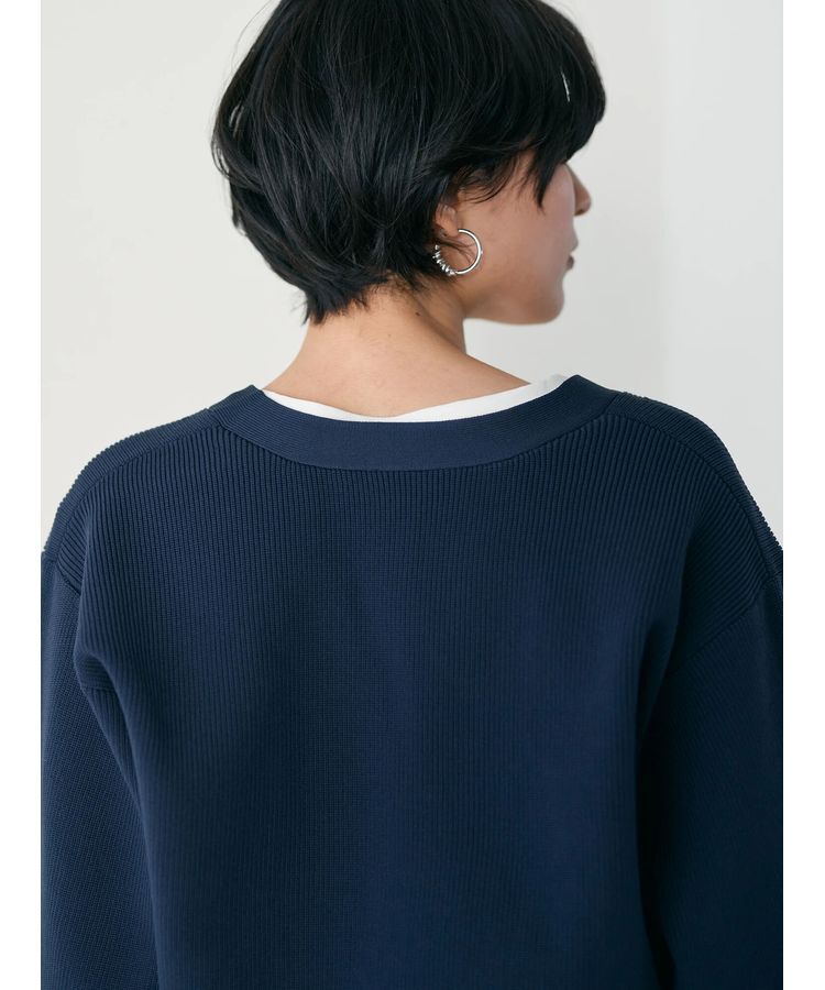 Editt by YECCA VECCA「タックスリットVネックカーディガン」|カーディガン|