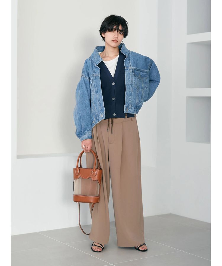 Editt by YECCA VECCA「タックスリットVネックカーディガン」|カーディガン|