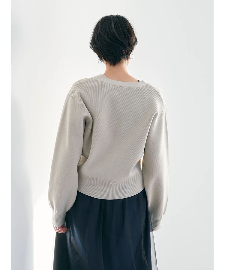 Editt by YECCA VECCA「タックスリットVネックカーディガン」|カーディガン|