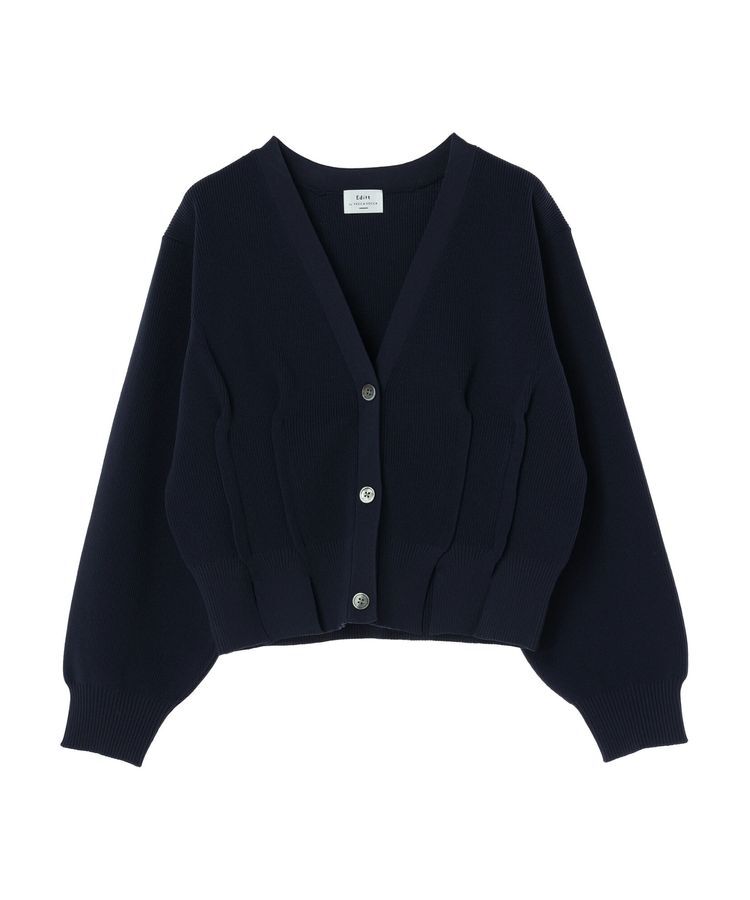 Editt by YECCA VECCA「タックスリットVネックカーディガン」|カーディガン|