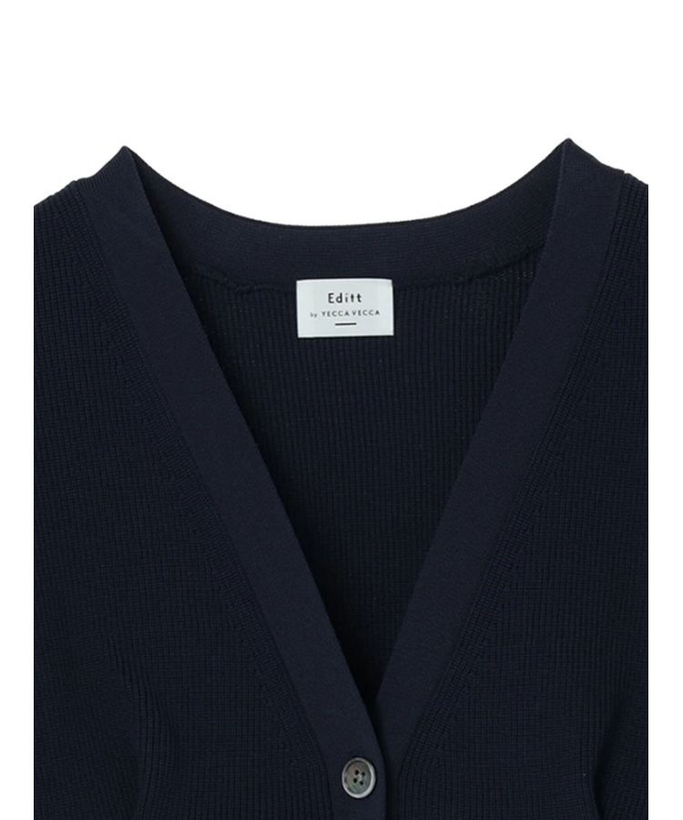 Editt by YECCA VECCA「タックスリットVネックカーディガン」|カーディガン|