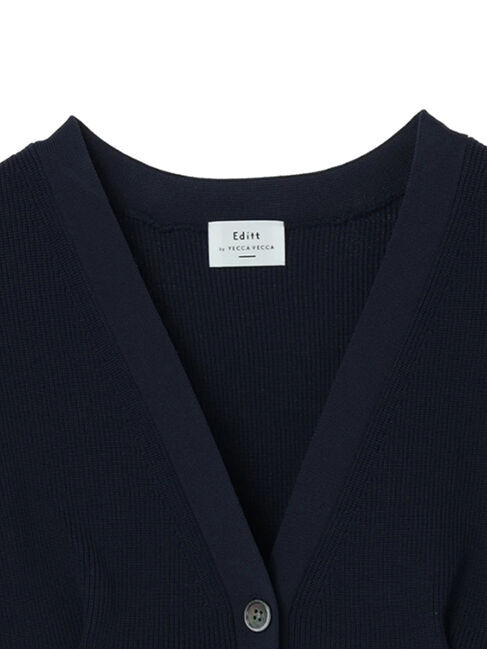Editt by YECCA VECCA「タックスリットVネックカーディガン」|カーディガン|