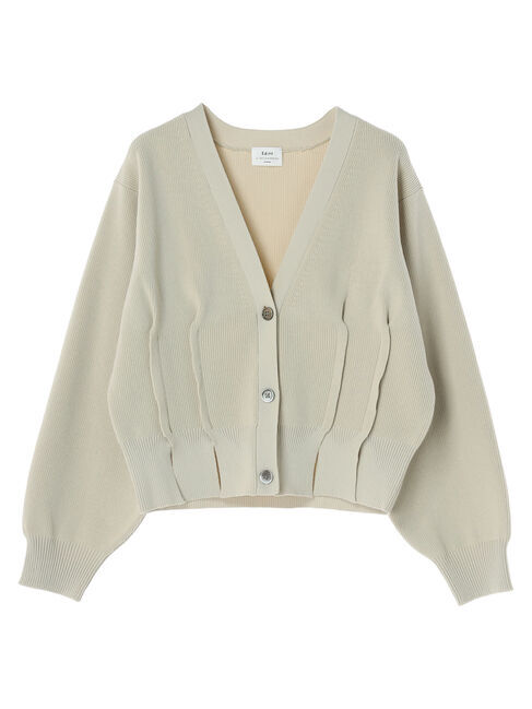 Editt by YECCA VECCA「タックスリットVネックカーディガン」|カーディガン|