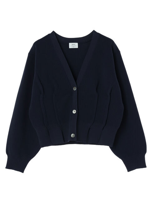 Editt by YECCA VECCA「タックスリットVネックカーディガン」|カーディガン|