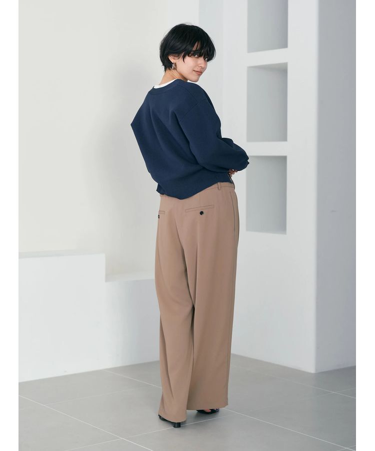 Editt by YECCA VECCA「タックスリットVネックカーディガン」|カーディガン|