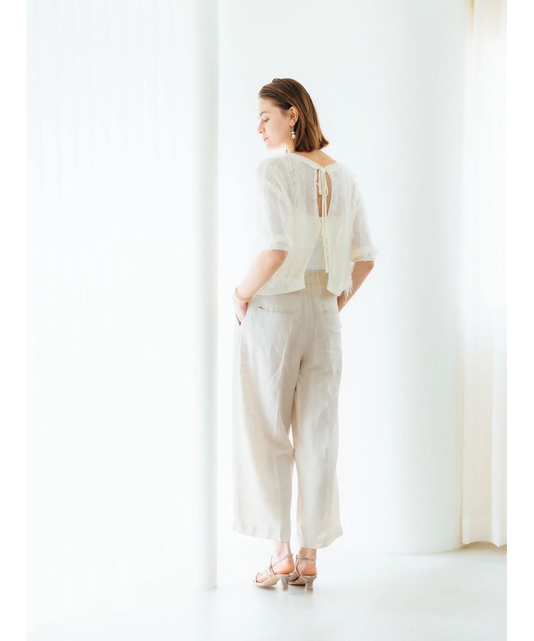 YECCA VECCA「2wayフリンジリボンニット」|ニット・セーター|