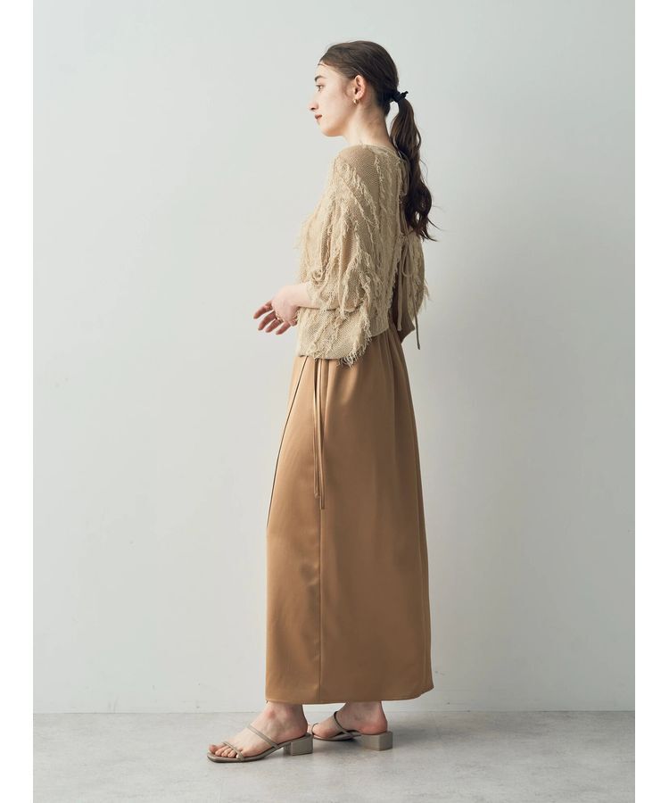 YECCA VECCA「2wayフリンジリボンニット」|ニット・セーター|