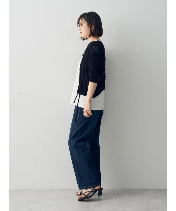 YECCA VECCA「2wayフリンジリボンニット」|ニット・セーター|