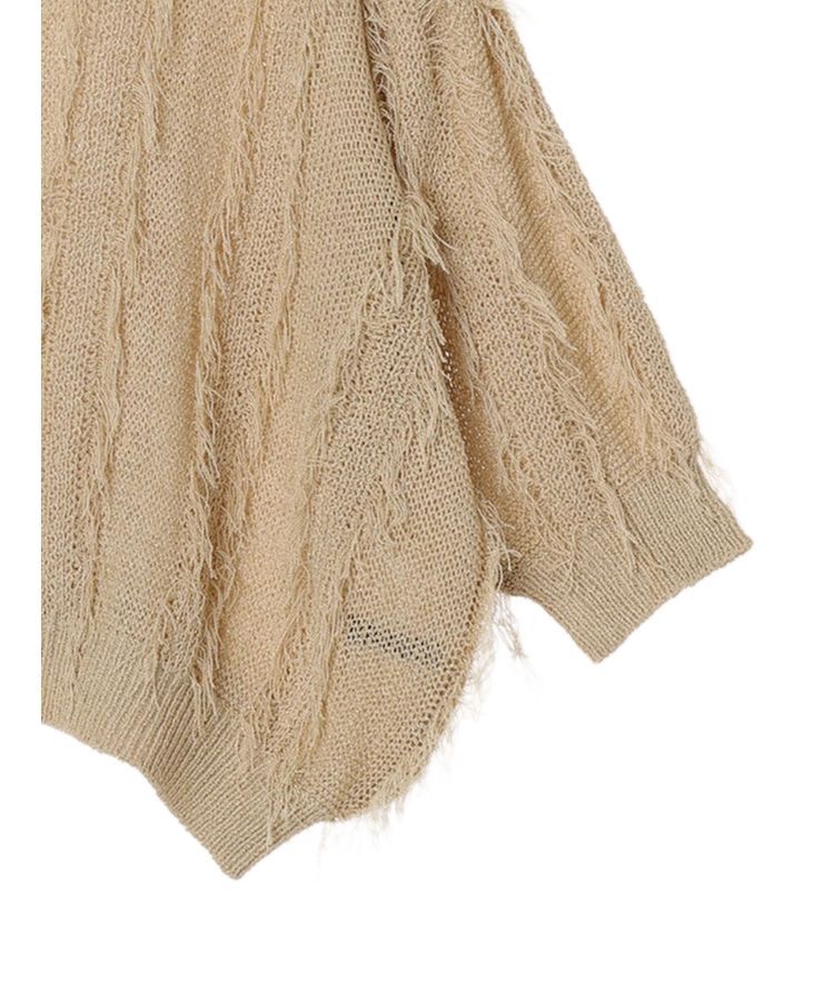 YECCA VECCA「2wayフリンジリボンニット」|ニット・セーター|