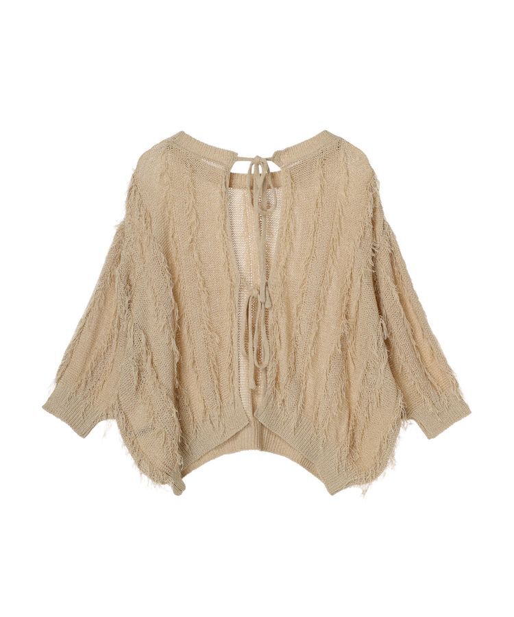 YECCA VECCA「2wayフリンジリボンニット」|ニット・セーター|