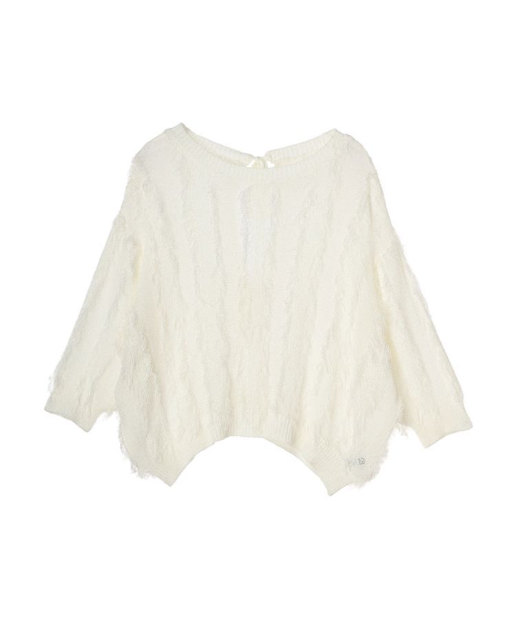 YECCA VECCA「2wayフリンジリボンニット」|ニット・セーター|