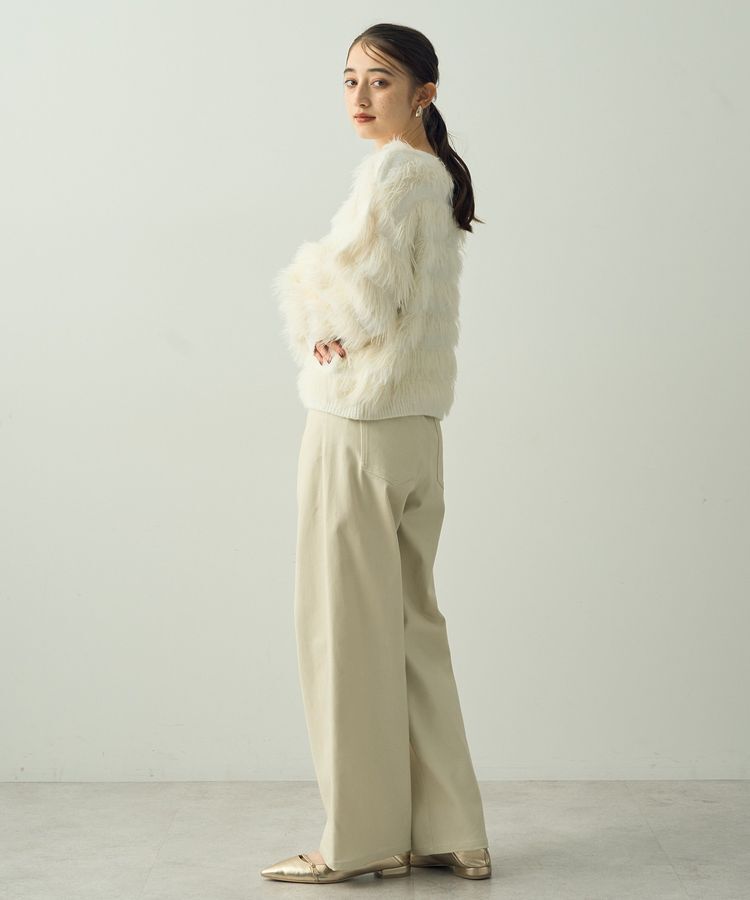 YECCA VECCA「フェザーボーダーニット」|ニット・セーター|