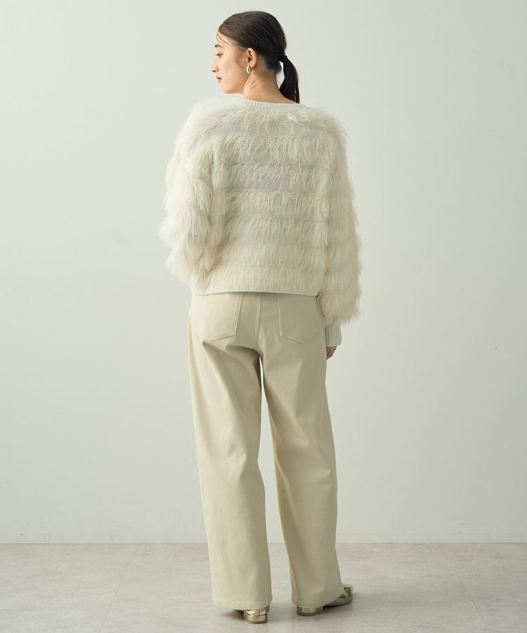 YECCA VECCA「フェザーボーダーニット」|ニット・セーター|