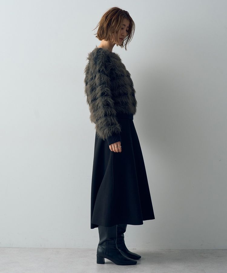 YECCA VECCA「フェザーボーダーニット」|ニット・セーター|