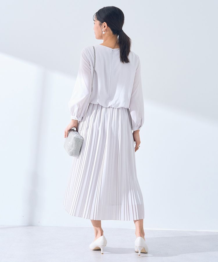 YECCA VECCA「ジョーゼットプリーツワンピース」|ワンピース|