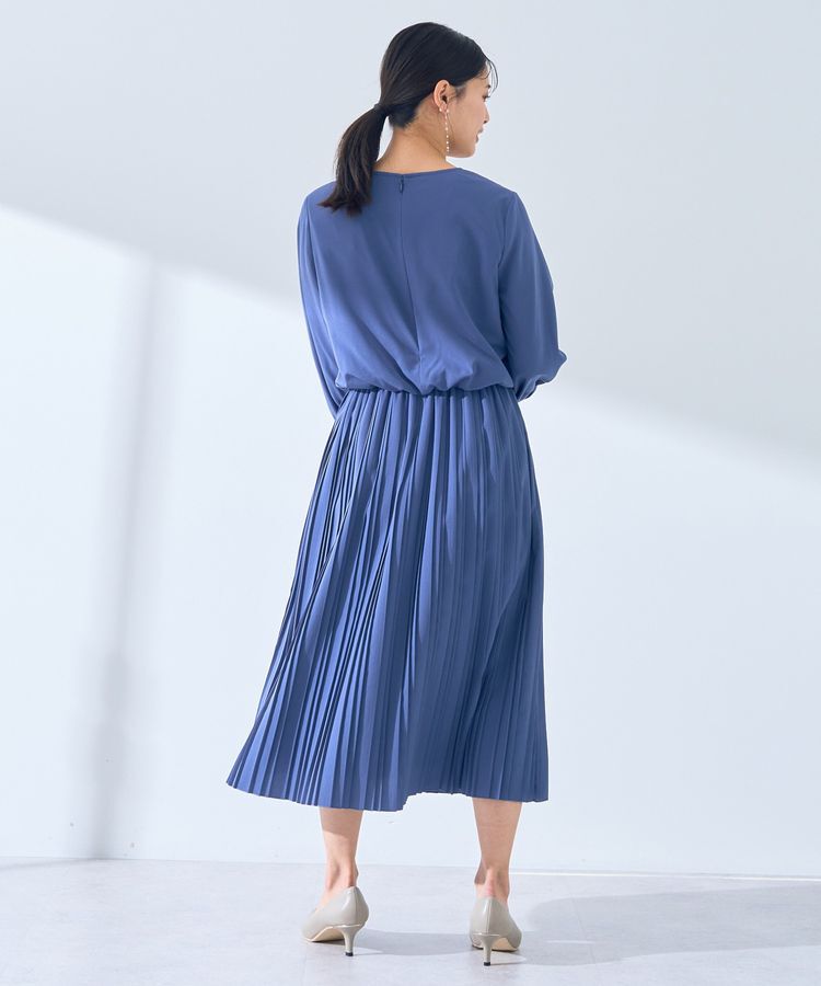 YECCA VECCA「ジョーゼットプリーツワンピース」|ワンピース|