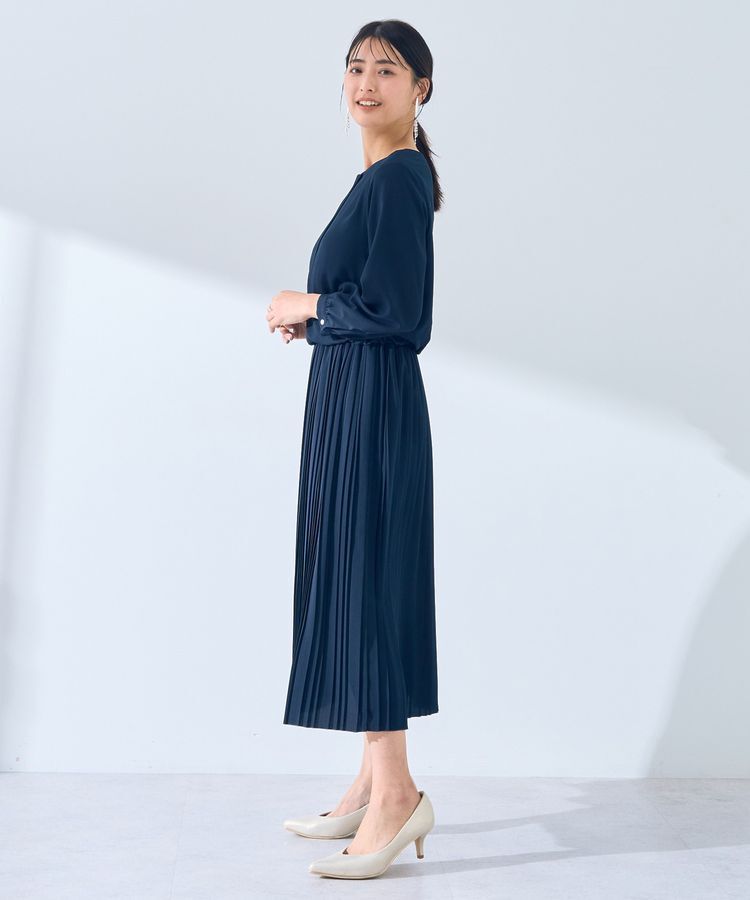 YECCA VECCA「ジョーゼットプリーツワンピース」|ワンピース|