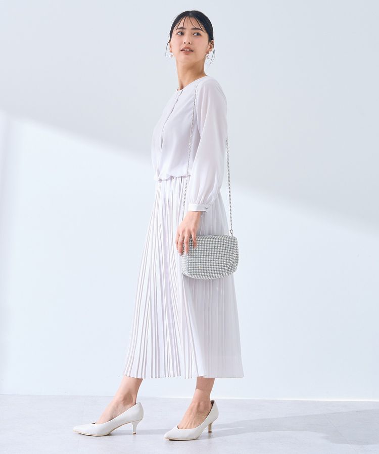 YECCA VECCA「ジョーゼットプリーツワンピース」|ワンピース|