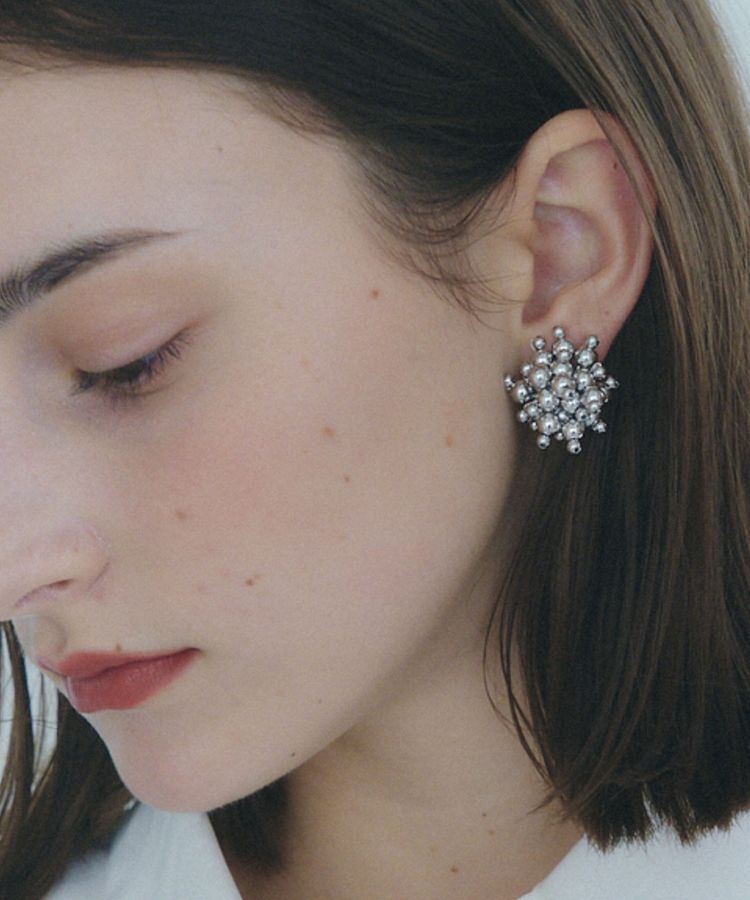 YECCA VECCA「ボリュームボールイヤリング」|イヤリング|Silver