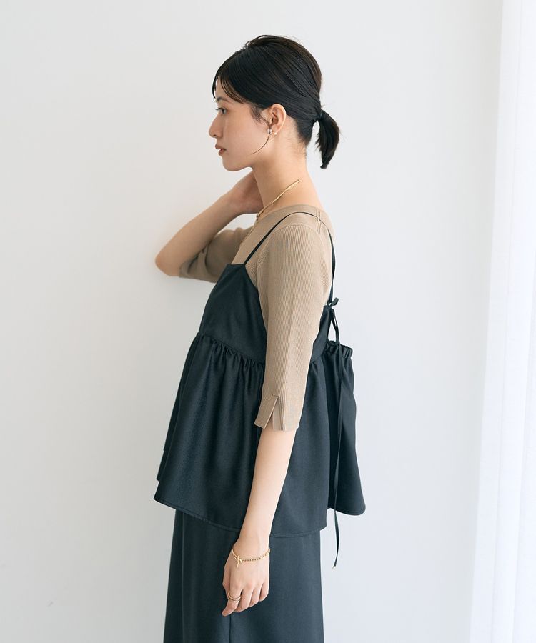 YECCA VECCA「シャイニーオーバーキャミ」|キャミソール|