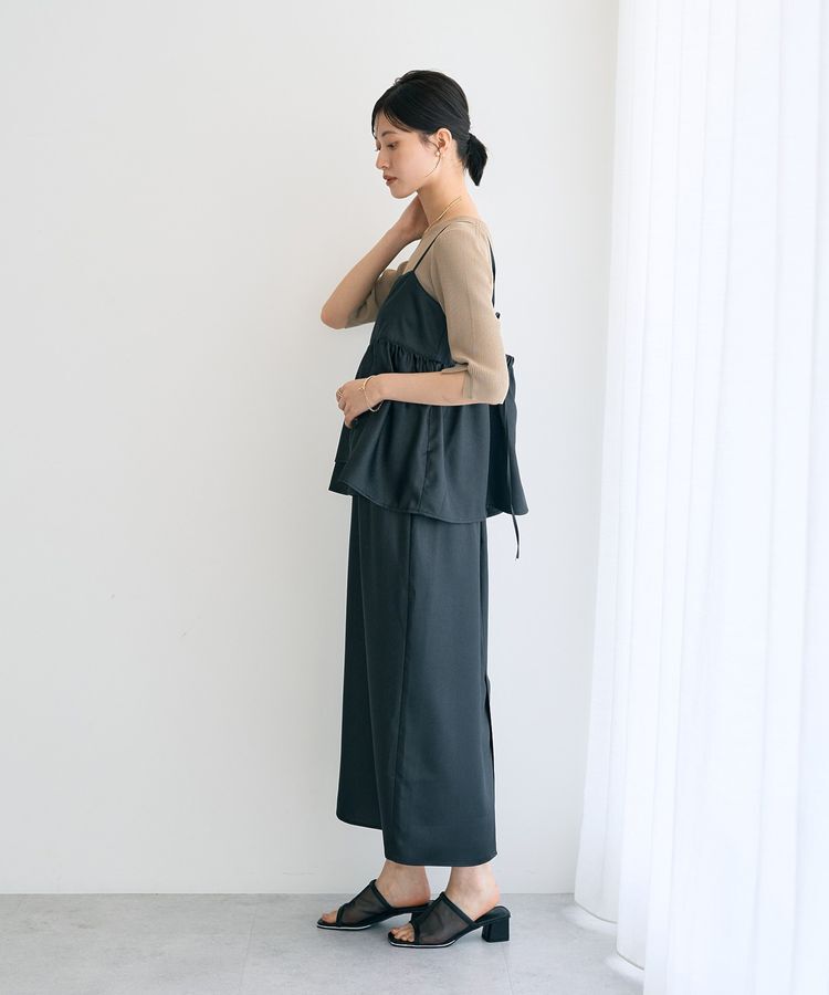 YECCA VECCA「シャイニーオーバーキャミ」|キャミソール|