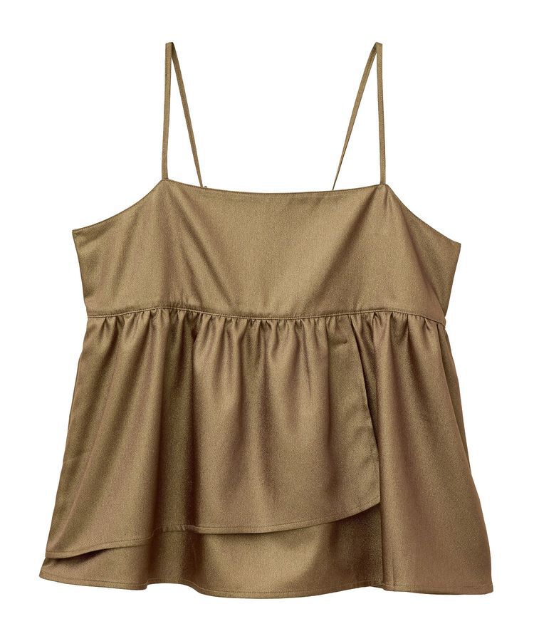 YECCA VECCA「シャイニーオーバーキャミ」|キャミソール|