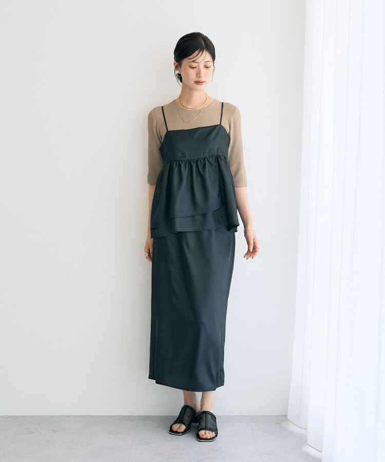 YECCA VECCA「シャイニーオーバーキャミ」|キャミソール|