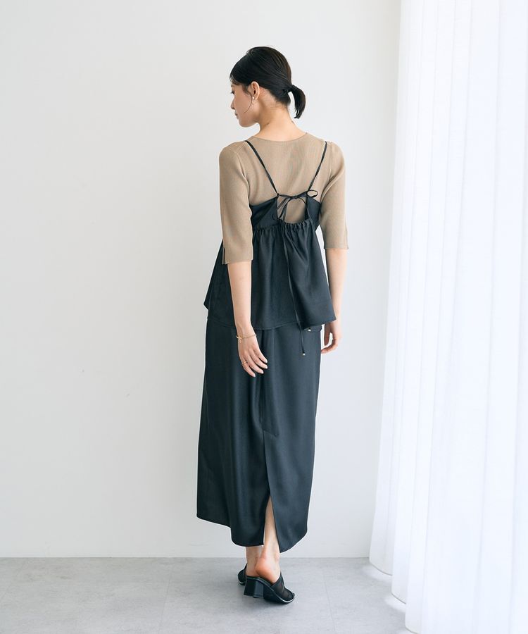 YECCA VECCA「シャイニーオーバーキャミ」|キャミソール|